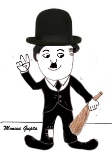 cartoon Chaplin by monica gupta